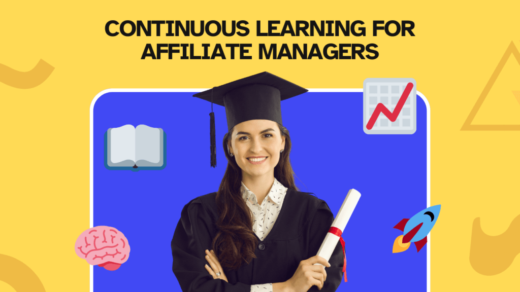 Affiliate manager studying with digital resources, signifying the importance of continuous learning in affiliate marketing.